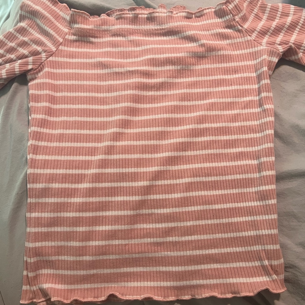 Shein off the shoulder striped top